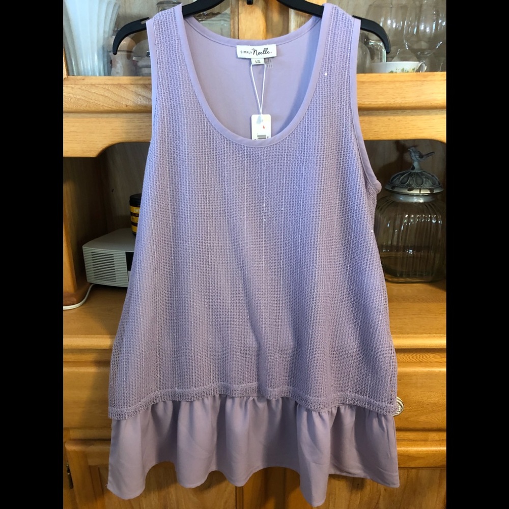 BNWT Simply Noelle Light Purple Sleeveless Top